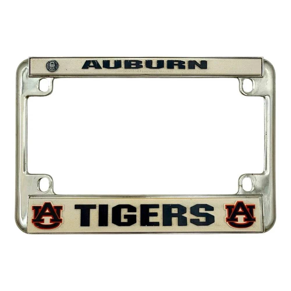 Officially Licensed Rico AUBURN TIGERS AU Motorcycle Chrome License Plate Frame